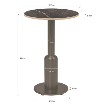 96927990 Duco Bijzettafel T005 H45cm Afmetinghr