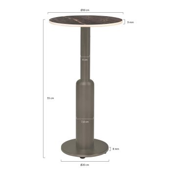 96928250 Duco Bijzettafel T005 H55cm Afmetinghr